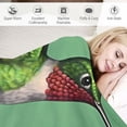 thumbnail image 3 of Pratyus Hummingbird Flower Leaves Print Throw Blanket Lightweight for All Seasons - Exquisite Gift for Kids and Adults 50x60in, 3 of 6