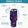 thumbnail image 3 of JSTEL Neno Tiger Face 30 oz Tumbler Stainless Steel Water Bottle Vacuum Insulated Cup with Straw Lid & Handle For Travel Car Cup Holder, 3 of 8