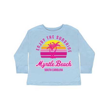 

Inktastic Summer Enjoy the Sunshine Myrtle Beach South Carolina Pink Gift Toddler Boy or Toddler Girl Long Sleeve T-Shirt