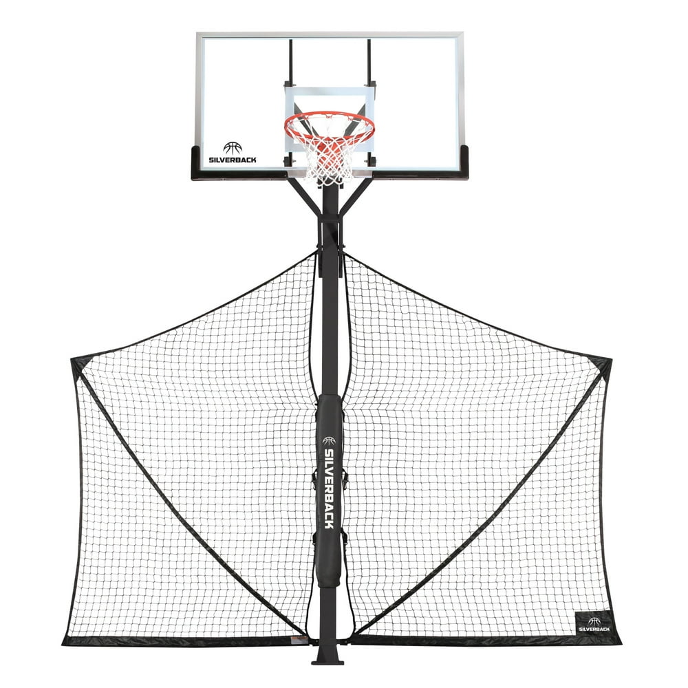 Silverback Basketball Yard Guard Net Rebounder with Foldable Net and