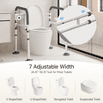 thumbnail image 4 of Loyoda Toilet Safety Rail, Adjustable Foldable Toilet Frame with Handles for Seniors 350 lb Weight Cap, 4 of 8