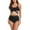 07 Black, variant on Feimerou 2 Piece Swimsuit for Women Modest High Waisted Full Coverage Bathing Suits Front Criss Cross Push Up Padded Two Piece Swimsuit