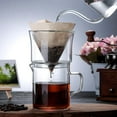 thumbnail image 4 of stanreset 400ml Simple Coffee Filter Glass Coffee Coffee share pot Mug Dripper Cup Removable filter cup, 4 of 6