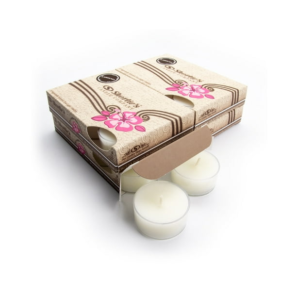 Pure Gardenia Tealight Candles Bulk Pack (24 White Highly Scented Tea