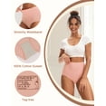thumbnail image 6 of INNERSY Women's Cotton Underwear Super High Waisted Breathable Briefs 4-Pack(2XL,Soft Colors), 6 of 8