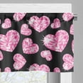 thumbnail image 5 of Ambesonne Diamonds Valance & Curtain, Romatic Heart Shapes, 55"x45", Pale Pink Black, 5 of 6