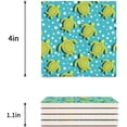 thumbnail image 3 of RYLABLUE Ocean Sea Turtle Set of 6 Coaster for Drinks, Absorbent Ceramic Stone Coasters Cup Mat with Cork Base for Home Kitchen Room Coffee Table Bar Decor, 3 of 4