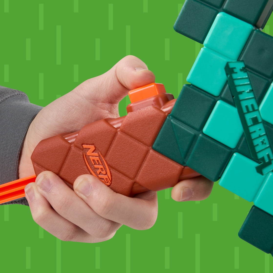 Nerf Minecraft Sword Dart Blaster, 8 Nerf N1 Darts, Ages 8+
