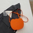 thumbnail image 4 of Yucurem Halloween Pumpkin Purse for Women, PU Leather Crossbody Handbag for Christmas Halloween Thanksgiving Holiday Party Gift (Orange), 4 of 9