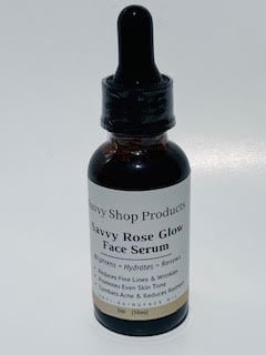 Savvy Rose Glow Face Serum  Light -Weight vitamin C, Collagen Boosting, Anti-Aging Serum to smooth, hydrate, nourish, and brighten skin. Perfect for sensitive skin and use under makeup