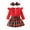 Red, variant on GYRATEDREAM Baby Girl Fall Winter Outfit Ruffle Long Sleeve Knit Romper Plaid Skirt with Headband Cute Newborn Clothes