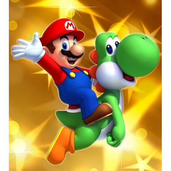 Mario Nintendo DIY 5D Diamond Digital Painting Kit Crystal Rhinestone Embroidery Cross-stitch artwork Crafts Canvas wall decoration Birthday gift 12 X 12 inches