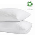 thumbnail image 5 of Bioweaves 100% Organic Washed Cotton Percale Weave Pillow Cases Standard Size GOTS Certified Queen Pillow Covers, Envelope Closure – Set of 2, White, 5 of 8