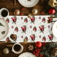 thumbnail image 4 of Christmas Table Runner Cardinal Bird Poinsettia Table Runners Holly Leaves Berry Cotton Linen Dresser Scarf Kitchen Dining Table Decor for Christmas Holiday Party Decor 13x36 Inch, 4 of 9