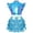 Blue, variant on YiZYiF Girls 2Pcs Hip Hop Jazz Dance Outfits Sparkly Crop Tops and Culottes Skirts Cheer Dancewear Hot Pink 10