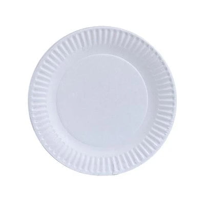 EcoQuality 6" White Paper Plates – Disposable Plate for Appetizers, Salads, Desserts, Parties, Catering, Weddings, Buffets, Everyday Use, Tableware for Events (100)