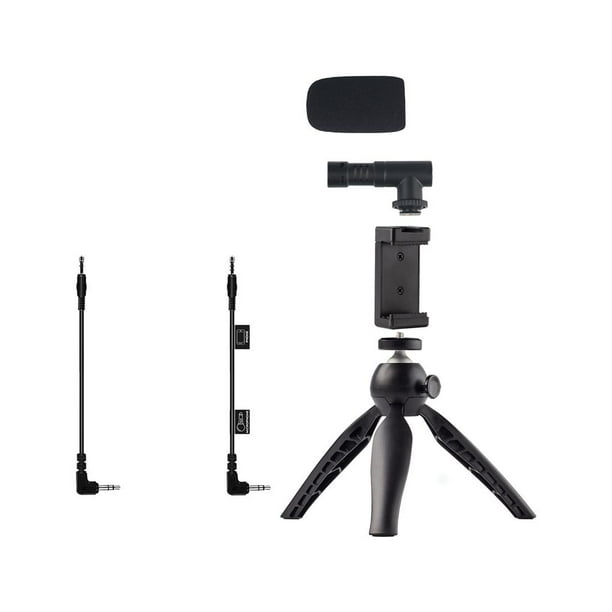 Sidaley Soporte de trípode ABS Trípode en miniatura ajustable Práctico soporte para teléfono móvil Soporte de trípode portátil Soporte de Cables de audio/vídeo