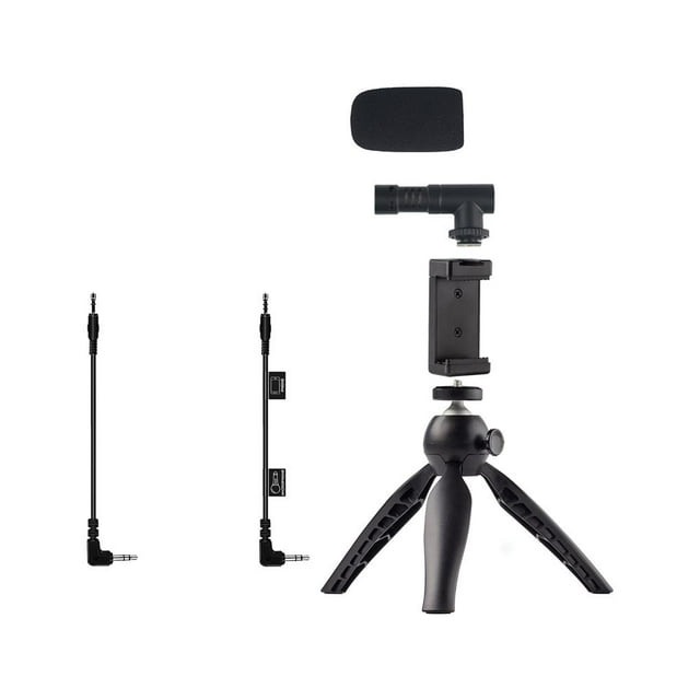 Sidaley Soporte de trípode ABS Trípode en miniatura ajustable Práctico soporte para teléfono móvil Soporte de trípode portátil Soporte de Cables de audio/vídeo
