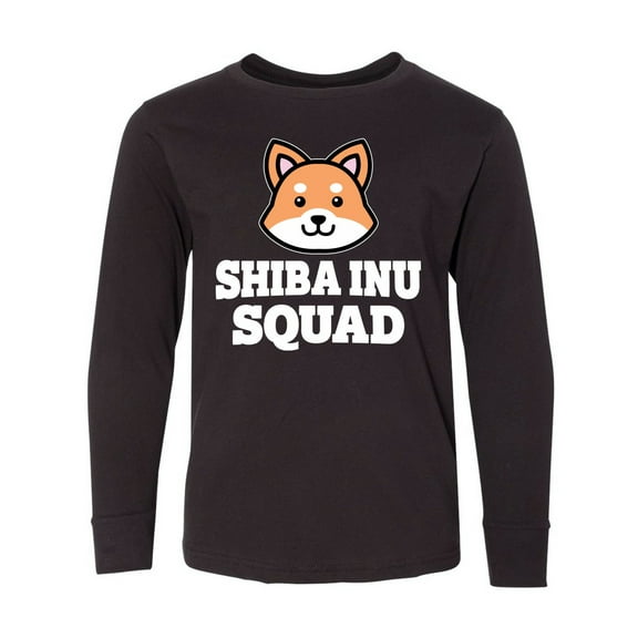 Inktastic Dog Shiba Inu Squad Long Sleeve Youth T-Shirt