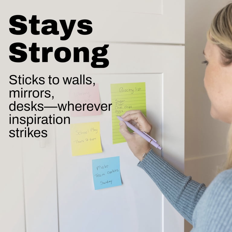 Post-it Super Sticky Notes, Lined, 5" x 8", Green and Blue photo 8