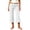 White, variant on BUIGTTKLOP Womens Fold over Capri Pants Side Drawstring Flowy Low Rise Wide Leg Yoga Capris Comfy Palazzo Lounge Bottoms