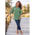 thumbnail image 4 of Catherines Women's Plus Size Collared Cable Buttonfront Tunic, 4 of 5