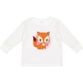 thumbnail image 3 of Inktastic Fox Girl Cute Woodland Animal Girls Long Sleeve Toddler T-Shirt, 3 of 5