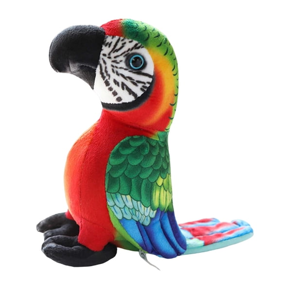 Loro de peluche realista, animal de peluche, almohada, muñeco de peluche, loro de peluche para Rojo