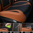 thumbnail image 7 of Florich Car Seat Covers Front Pair, Luxury Design Seat Protectors, Universal Auto Interior Accessories Fit for Most Cars, Black&Brown, 7 of 7