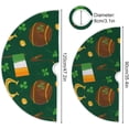 thumbnail image 3 of GZHJMY St. Patrick's Day Tree Skirt Home Decoration Large Round Lucky Clover Christmas Tree Skirt for Holiday Party Home Christmas Day Ornaments 36", 3 of 6