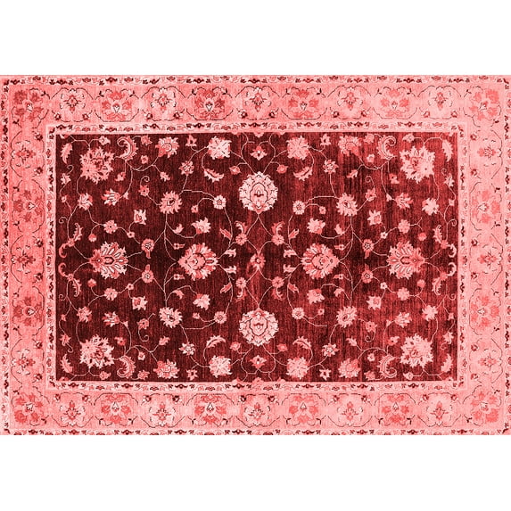 Ahgly Company Indoor Rectangle Oriental Red Traditional Area Rugs, 4' x 6'