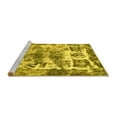 thumbnail image 2 of Ahgly Company Machine Washable Indoor Rectangle Abstract Yellow Modern Area Rugs, 5' x 7', 2 of 4