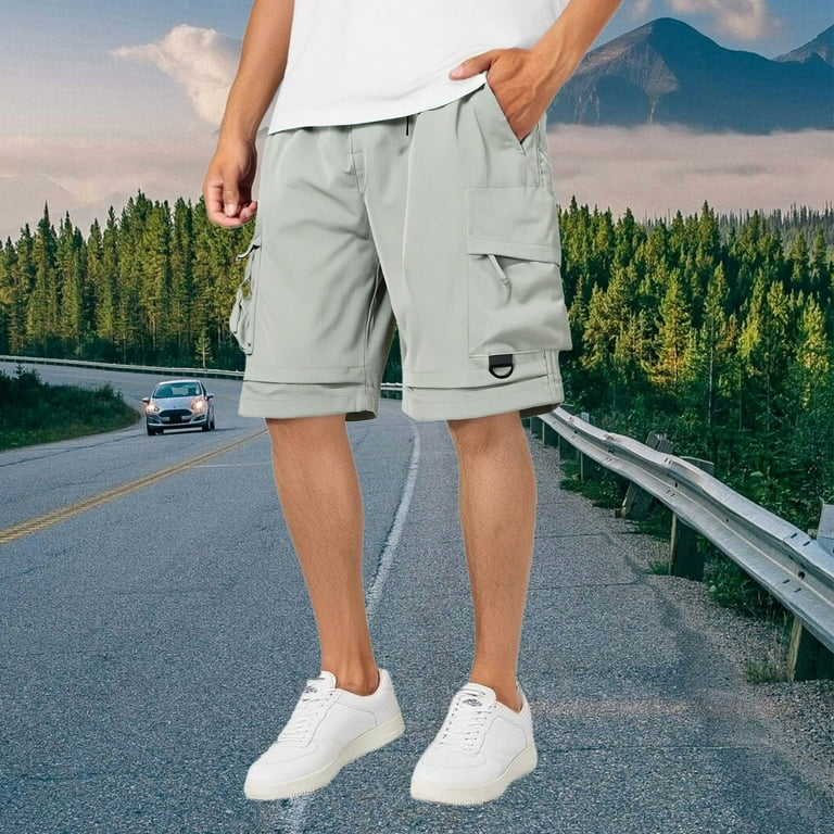 KkXUanMY Mens Athletic Shorts Loose Fit Denim Cargo Shorts Sportswear Casual Rhinestones Athletic Shorts Mens Clothing (z02 Light Gray, Size Xxxl),