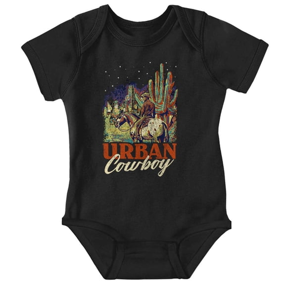 Cool Western Desert Urban Cowboy Romper Boys or Girls Infant Baby Brisco Brands NB