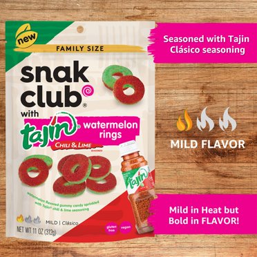 Snak Club - Family Size - Tajin Watermelon Rings - 11oz Bag