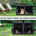 thumbnail image 5 of Demi Bonn 40” Soft-Sided Portable Dual Compartment Pet Carrier, Cat Carrier Condo with 2 Removable Hammocks, Black, 5 of 8