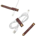 thumbnail image 3 of 20 correas de cuero para cables de 3,5 pulgadas, organizadores de cables, gestión de cables para cables USB y auriculares, correas largas de 5 colores., 3 of 8