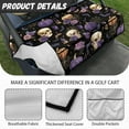 thumbnail image 6 of Renewold Golf Cart Seat Cover with Pockets Portable Lightweight Golf Blanket Easy to Install Suitable for 2 Person Seats Club Car, 52 x 32 Inch, Halloween Skull Pumpkin Rose Bat Spider Web, 6 of 7