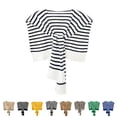 thumbnail image 2 of Silk Scarf Gsakboxl Women Striped Knitted Shawl Scarf Casual Cape Cardigan Fashion Shoulder Coverup for Daily Outfit Matching Coffee, 2 of 8
