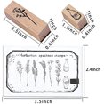 thumbnail image 2 of 8pcs Vintage Wooden Rubber Stamps Floral Stamps DIY Scrapbooking Card Making Decoration, 2 of 8