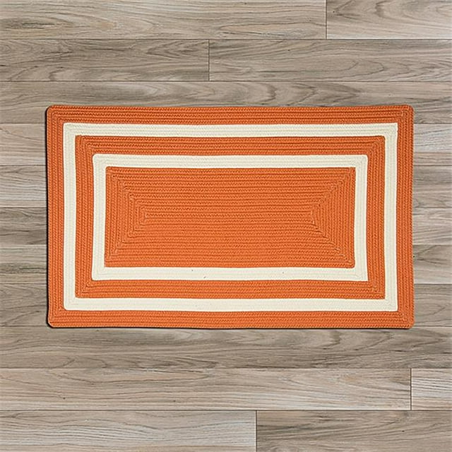 Colonial Mills Rug PY41R024X144R 2 x 12 ft. La Playa Braided Rug Tangerine