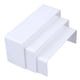thumbnail image 2 of Expositor acrílico de 3 piezas con niveles de almacenamiento para cosméticos blanco, 2 of 9