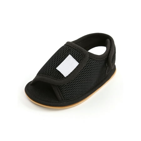 

Rockomi Infant Flat Sandal Open Toe Sandals On Crib Shoes Baby Girls Lightweight Comfortable Non-Slip First Walkers Black 5C