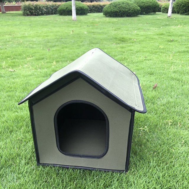 Casa para mascotas al aire libre, refugio para mascotas plegable de EVA, tienda de campaña portátil impermeable para mascotas para perros y gatos