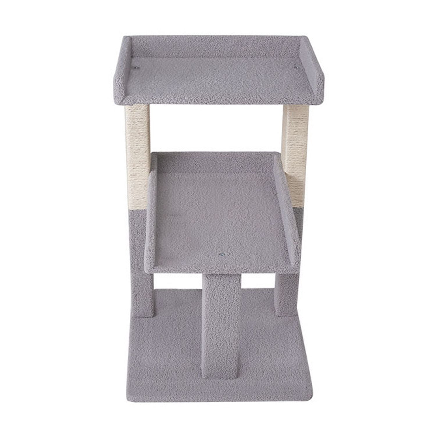 Lulu 2-Tier Cat Tree Tower for Indoor Cats – Large Cat Tower & Cat Condo for Large Cats | Cat Tree House:Gray
