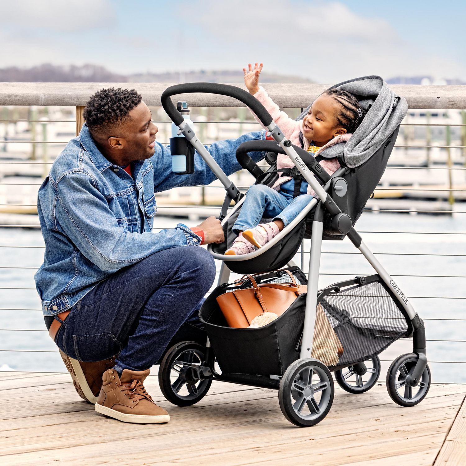 Evenflo Omni Plus Travel System with Litemax Infant Car Seat (0-5 Years)