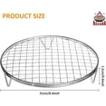 thumbnail image 2 of Cooling Rack - 304 Stainless Steel Dish Rack for Cooking and Baking - Premium Steamer Rack, Canning Rack - Stackable Cake Cooling Rack - 8.3 Inch, 2 of 7