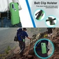 thumbnail image 5 of Xhy Moto G Power 2022 Case with Belt Clip Holster Screen Protector Military Grade Full Body Drop Protection 3 in 1 Rugged Durable Detachable for Motorola Moto G Power 2022 Phone-Green White, 5 of 9