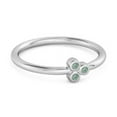 thumbnail image 2 of Dainty 0.20 Cts Emerald 925 Sterling Silver Tiny Women Valentines Day Gifts Ring Gift For Her, 2 of 3