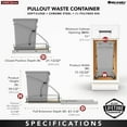 thumbnail image 5 of Rev-A-Shelf Single 35 Qt Pull Out Trash Containers, Gray, 54WC-1535SC-17-1, 5 of 11